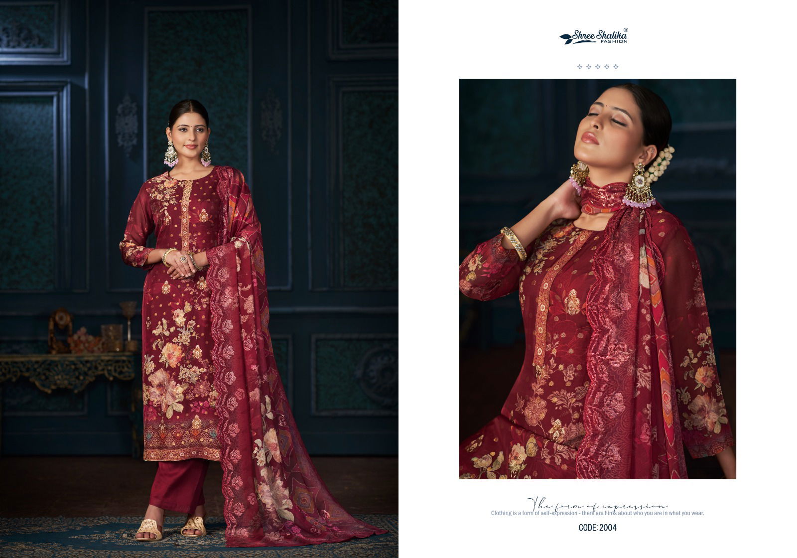Hoor Vol 2 By Shree Shalika Organza Jacquard Printed Salwar Kameez Wholesale Online